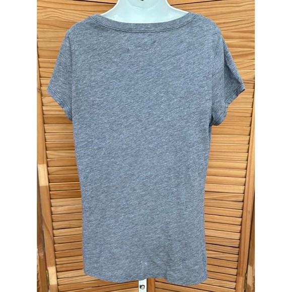 Abercrombie Spell Out Logo Short Sleeve T-shirt Girls Gray Top Size XL - Picture 2 of 4